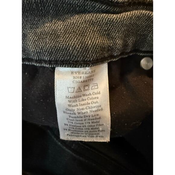 Everlane High-Rise Slim Straight Cigarette Jeans Size 25 Ankle - Picture 4 of 5